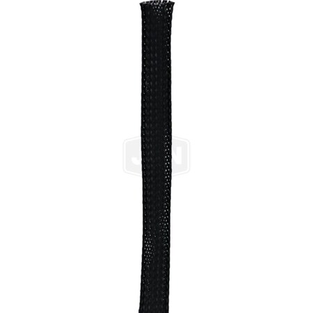 Aftermarket Braided Cable Sleeve, 0.375 in Inside Dia., Polyethylene Terephthalate, Black 605-25002-125-JN
